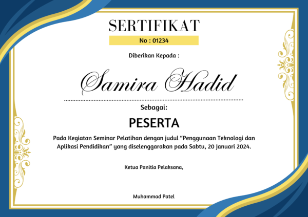 Design Sertifikat (Custom)